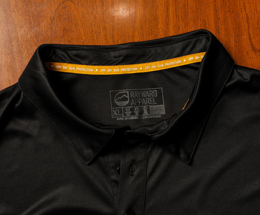 Men's Polyester Sun Protection Golf Shirt, UPF 50+